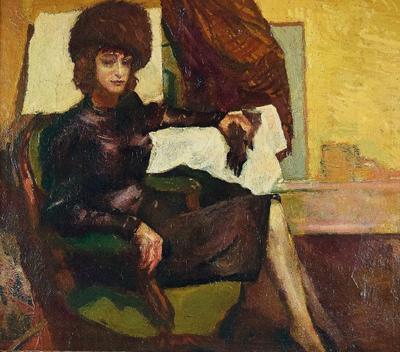 Dama w fotelu, 1923