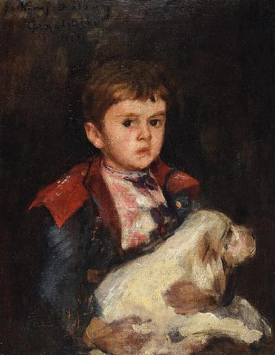 Chłopczyk z pieskiem - Przyjaciele, 1888