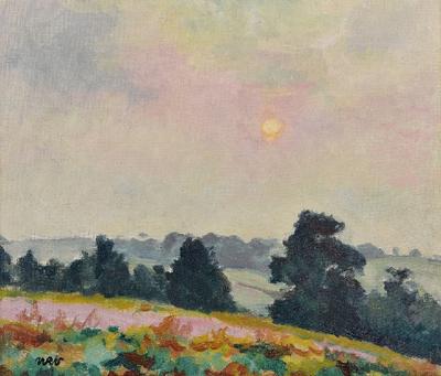 Poranek nad kalwaryjskimi polami, ok. 1920