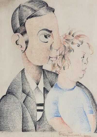 Ojciec z dzieckiem, 1932