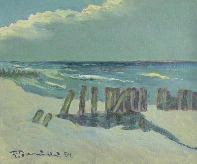 Plaża w Sopocie, 1954