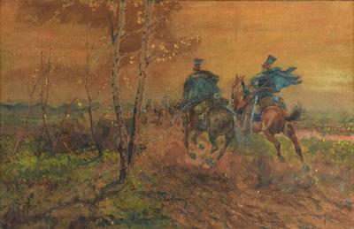 Pędzący ułani, 1916