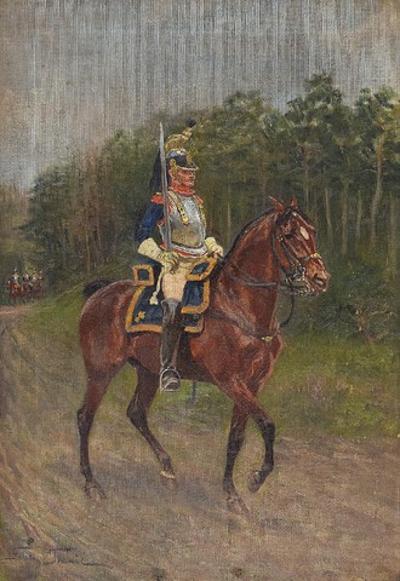 Kirasjer na koniu