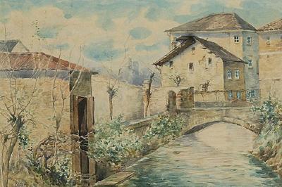 Motyw z włoskiego miasteczka Oderzo, 1918
