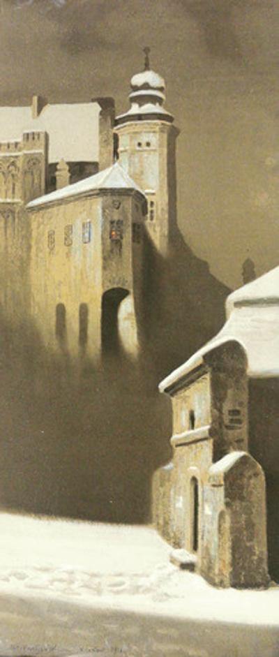 Kurza stopka zimą, 1916