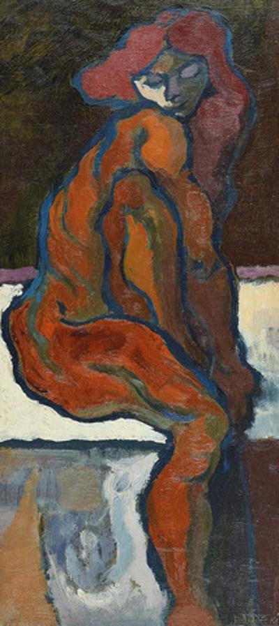 Akt siedzącej kobiety, 1966