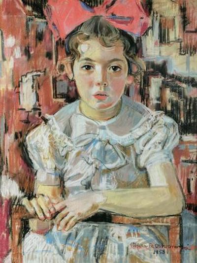 Mała dziewczynka z wielką kokardą, 1958