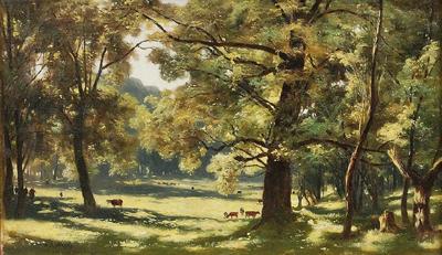 Pejzaż z drzewami, 1880-1885