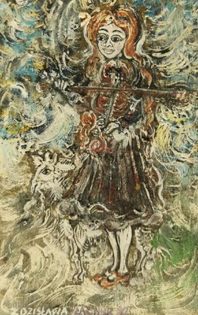 Małe skrzypaczki - para obrazów, 1982