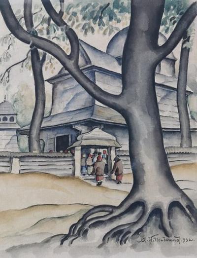 Przed kościołem, 1932