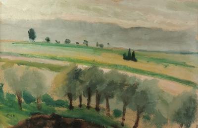 Pejzaż podgórski, ok. 1950