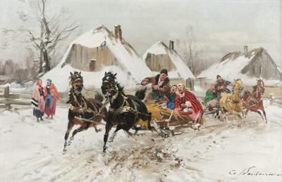 W drodze na targ, ok. 1945
