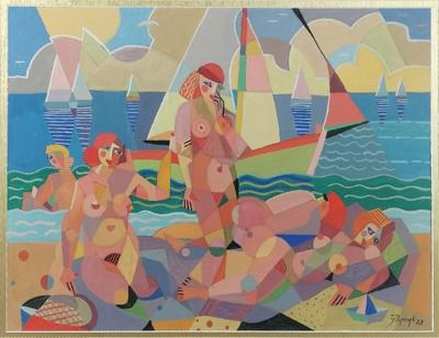 Na plaży, 1928