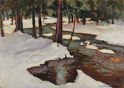 Potok zimą, 1909