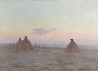 Pejzaż ze stogami, 1917