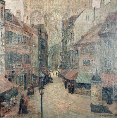 Pejzaż miejski [Katedra w Nantes],1945