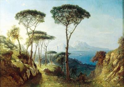Pejzaż z piniami, 1865