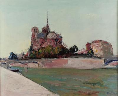 Widok na Ile de la Cité w Paryżu,1929
