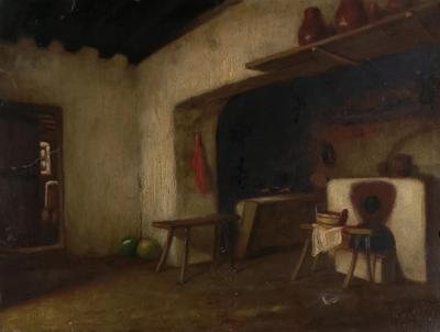 Wnętrze chaty, 1887