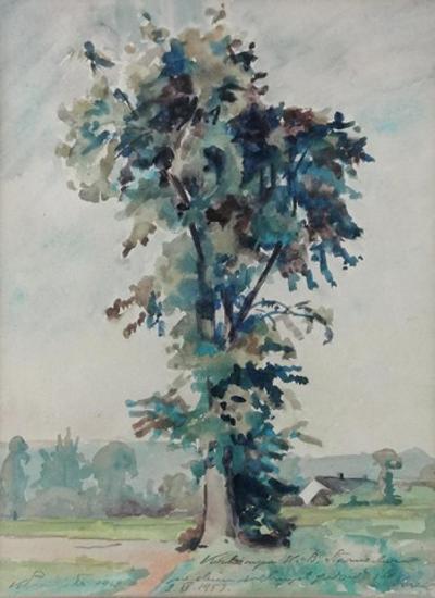 Pejzaż z drzewem, 1947