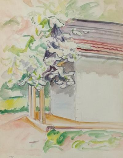 Wiosenne kwitnienie wokół domu - Z Kalwarii, 1914
