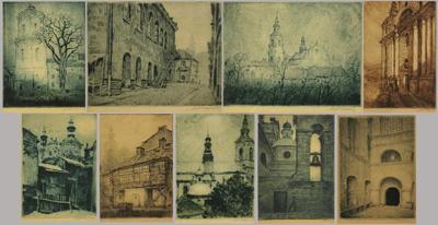 Widoki Przemyśla - zestaw 9 rycin z teki „Przemyśl”