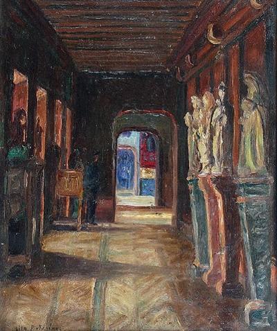 Wnętrze Luwru, 1925