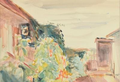 Ogród przy domu artysty w Kalwarii, 1914