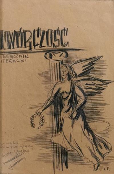 Projekt okładki miesięcznika „TWÓRCZOŚĆ”