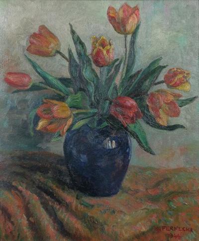 Tulipany w wazonie, 1944