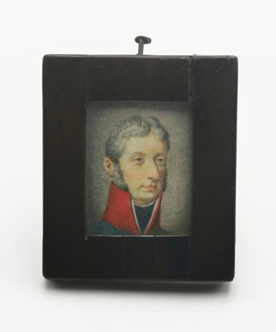Portret mężczyzny z bokobrodami - miniatura