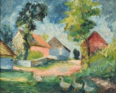 Pejzaż z gęsiami, 1932