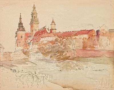 Widok na Wzgórze Wawelskie, 1921