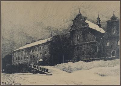 Uniwersytet i kościół św. Mikołaja, z teki: „Lwów”, 1915
