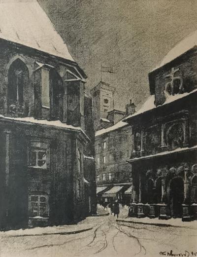 Widok na Ratusz, z teki: „Lwów”, 1915