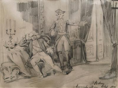 Scena dworska [Stanisław August przed abdykacją?], 1891