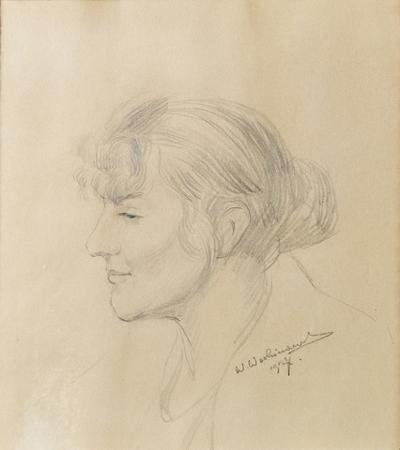 Portret kobiety z profilu, 1907