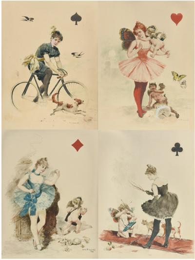 Cztery damy z karcianej talii, 1899