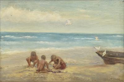 Na plaży, 1949