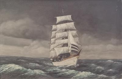 Żaglowiec na morzu, 1908