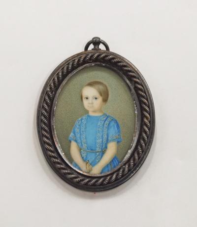 Portret dziecka z szabelką - miniatura