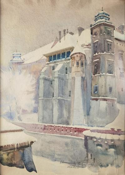 Widok na Wawel i Kurzą Stopkę, 1954