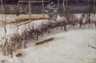 Przedwiośnie w Podgórzu [Składy solne w Płaszowie zimą], 1897