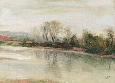 Wisła pod Krakowem [Wisła z drzewami], 1897