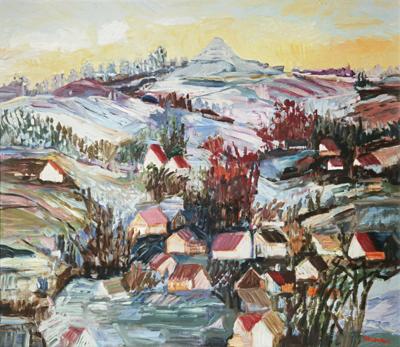 Pejzaż z kopcem Kościuszki, 1988