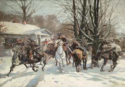 Szarża ułanów, 1918