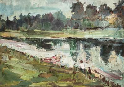 Pejzaż z rzeką, 1958