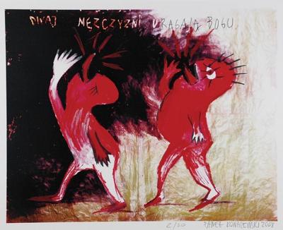 Dwaj mężczyźni urągają Bogu, 2008