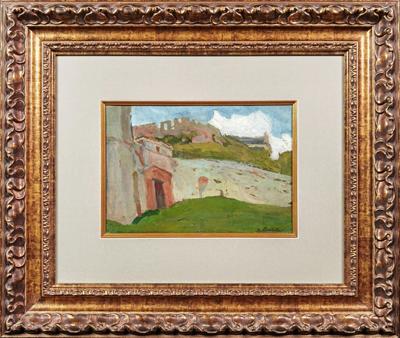 Mur klasztorny z bramą, ok. 1910