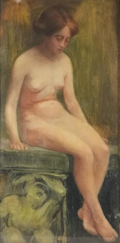 Akt siedzącej kobiety, 1909